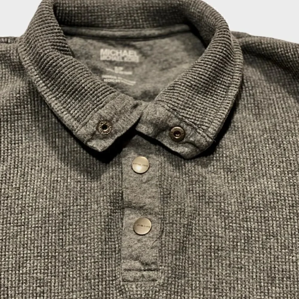 Michael Kors Charcoal Gray Longsleeve Thermal Henley